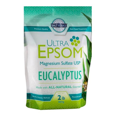 SaltWorks, Ultra Epsom Salt Eucalyptus, 2 Lb