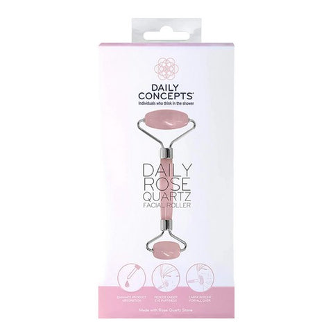 Daily Concepts, Daily Facial Roller Two Stone Heads Rose Quartz, 1 Count