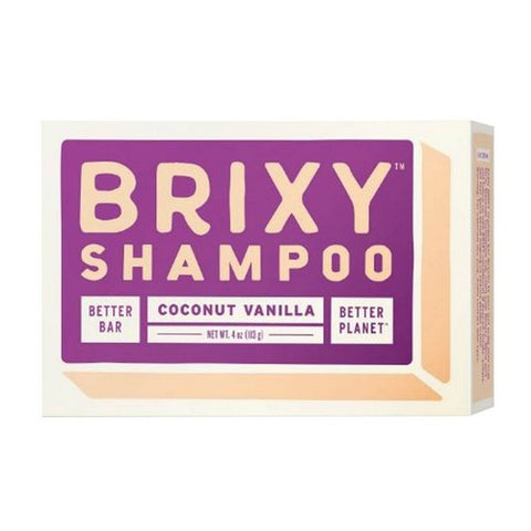 Brixy, Shampoo Bar Coconut Vanilla, 4 Oz