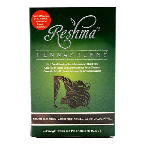 Reshma Beauty, Henna Rich Conditioning Semi Permanent Hair Color Natural Dark Brown, 1.05 Oz