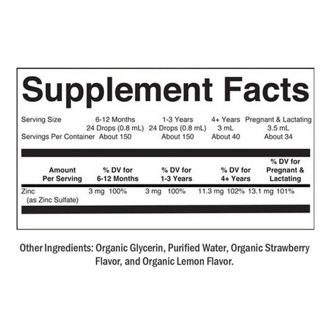 MaryRuth's, Organic Ionic Zinc Lemon Strawberry, 4 Oz