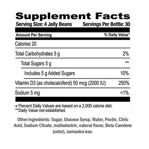 Human Beanz, Vitamin D3 Strawberry Blast, 120 Count