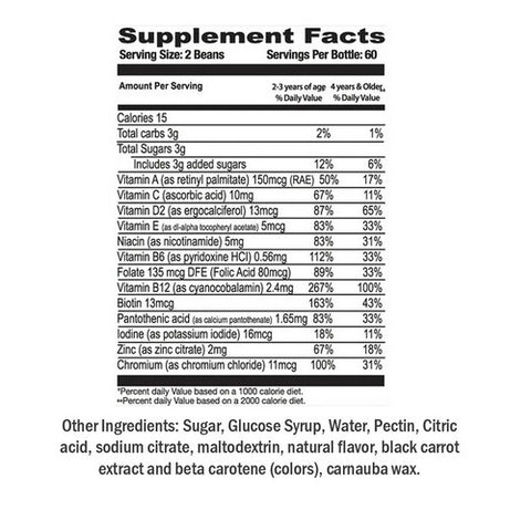 Human Beanz, Kids Multivitamin Berry Blast, 120 Count