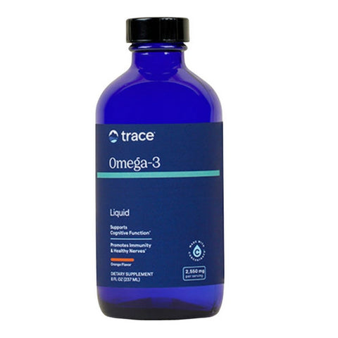 Trace Minerals, Adult Liquid Omega-3 Orange Flavor, 2,873 mg, 8 Oz