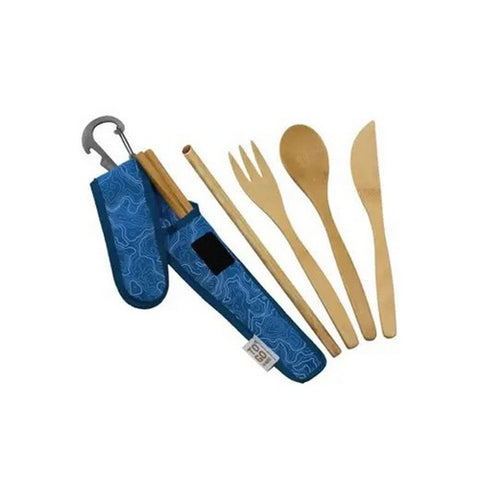 To-Go Ware, Premium Utensil Blue Topo Print, 1 Count