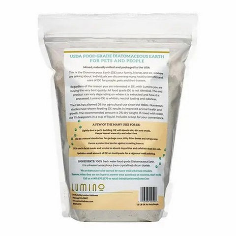 Lumino Wellness, Food Grade Diatomaceous Earth for Pets And People, 1.5 lbs.