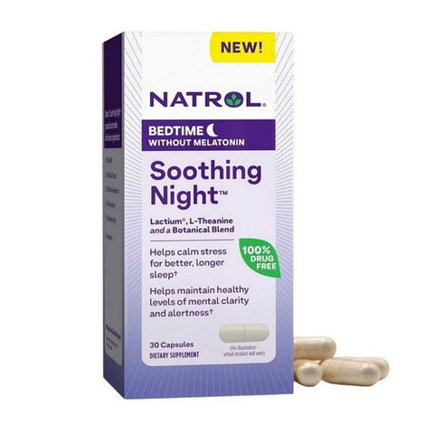 Natrol, Soothing Night Bedtime Without Melatonin, 30 Capsules