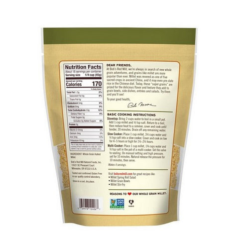 Bobs Red Mill, Whole Grain Millet, 28 Oz