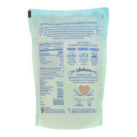 Wholesome Sweeteners, Organic Regenerative Turbinado Sugar, 24 Oz