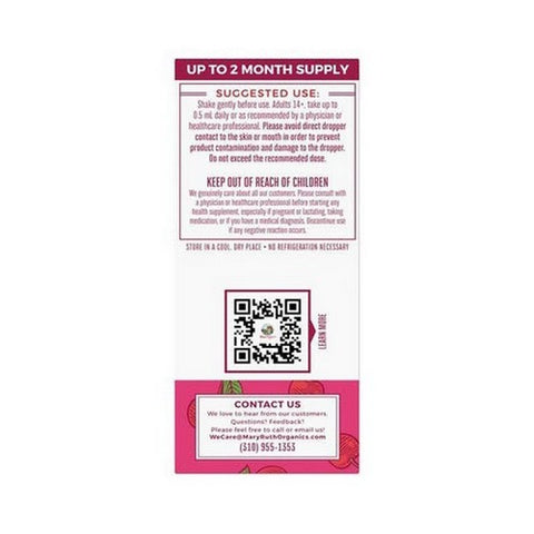 MaryRuth's, Organic Tart Cherry Vegan Vitamin B-Complex Liquid Drops, 1 Oz