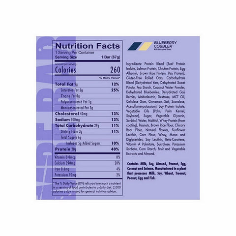 Pure Protein, Meal Replacement Bar Blueberry Cobbler, 12 Count