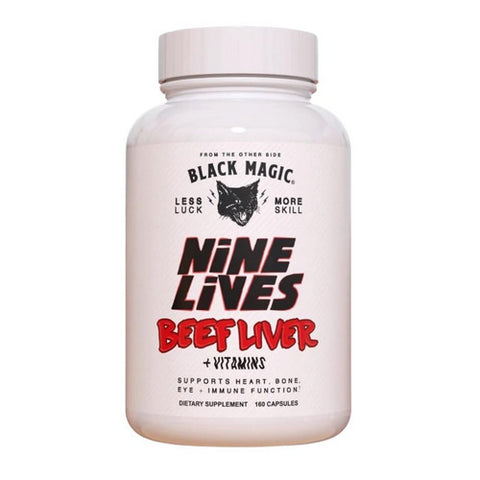 Nine Lives Beef Liver Plus Daily Vitamin 160 Capsules by Black Magic