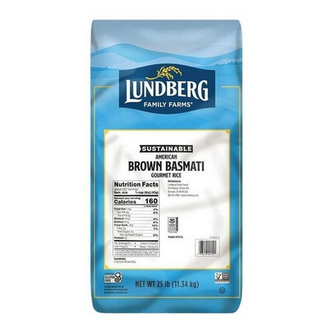 Lundberg, Organic Rice Brown Basmati, 25 Lbs