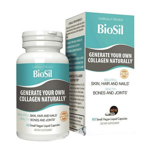 Biosil, Generate Collagen Small Vegan Liquid Capsules For Skin Bones And Joints, 60 Capsules