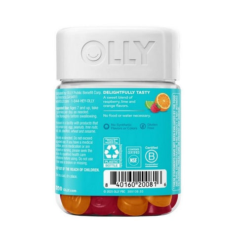 Olly, Kids Chillax Gummies Sunny Sherbet, 50 Count