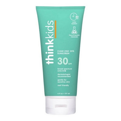 Thinkbaby, Kids Clear Zinc Sunscreen SPF 30, 6 Oz