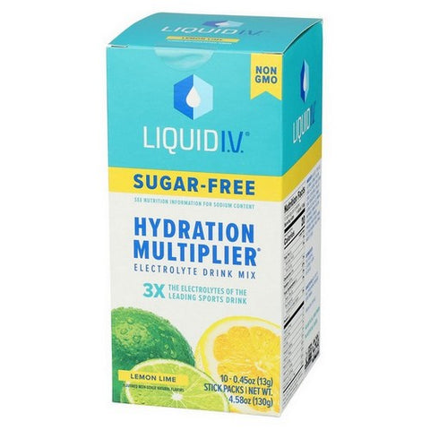 Liquid I.V, Sugar Free Hydration Multiplier Drink Mix Lemon Lime, 4.58 Oz