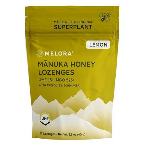 Melora, Melora Lemon Manuka Honey Lozenges, 2.1 Oz