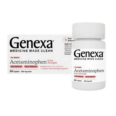 Genexa, Acetaminophen Extra Strength, 50 Count
