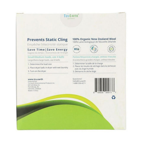 Tru Earth, Wool Dryer Balls, 4 Count (Case Of 4)