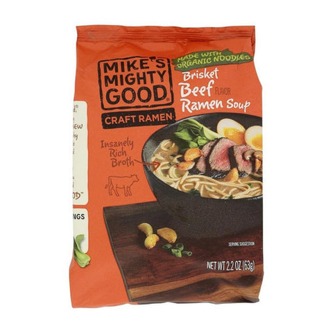Mike's Mighty Good, Organic Ramen Soup Breakfast Beef, 2.2 Oz (Case Of 7)