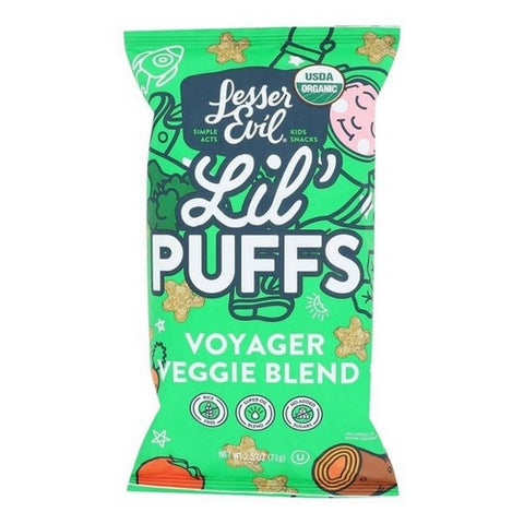Lesser Evil, Organic Lil Puff Veggie Blend, 2.5 Oz (Case Of 5)