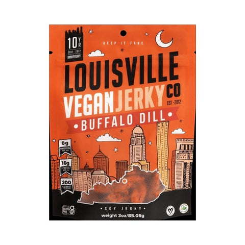Vegan Jerky Co Buffalo Dill 3 Oz (Case Of 10) by Louisville Vegan Jerky