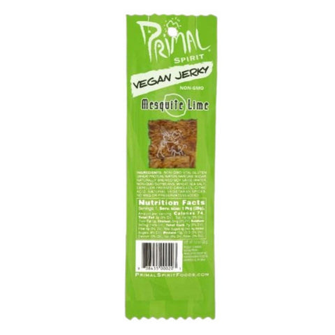 Primal Spirit Foods, Vegan Jerky Meatless Seitan Mesquite Lime, 1 Oz (Case of 24)