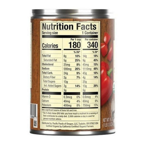Pacific Foods, Organic Red Pepper And Tomato Bisque Can, 16.3 Oz (Case Of 12)