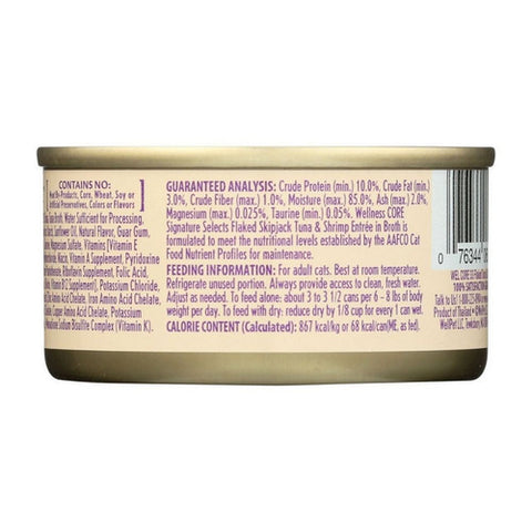 Wellness, Wellness Core Signature Selects Flaked Tuna Shrimp Cat Food, 2.8 Oz (Case Of 12)