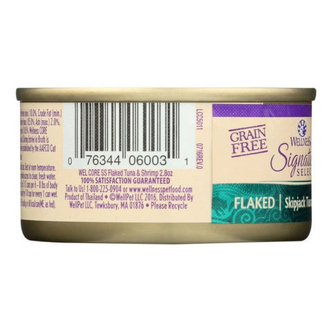 Wellness, Wellness Core Signature Selects Flaked Tuna Shrimp Cat Food, 2.8 Oz (Case Of 12)
