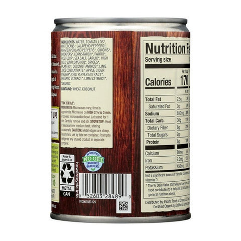 Pacific Foods, Organic Chili White Bean Verde, 16.5 Oz (Case Of 12)