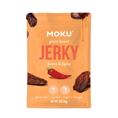 Plant Based Jerky Sweet And Spicy Pouch 2 Oz (Case of 8) by Moku
