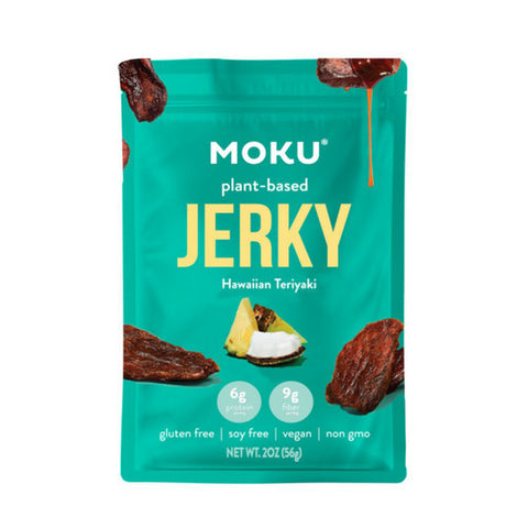 Plant Based Jerky Hawaiian Teriyaki Pouch 2 Oz (Case of 8) by Moku