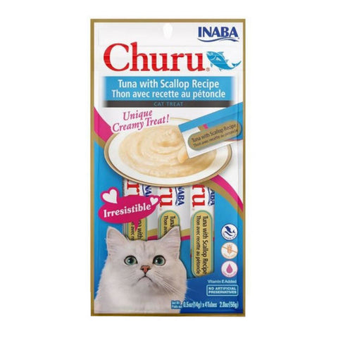 Inaba, Churu Grain Free Food Topper Recipe Cat Treat, 2 Oz (Case of 8)