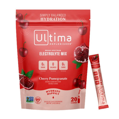 Ultima Replenisher, Powder Cherry Pomegranate Electrolyte, 0.12 Oz (Case of 20)