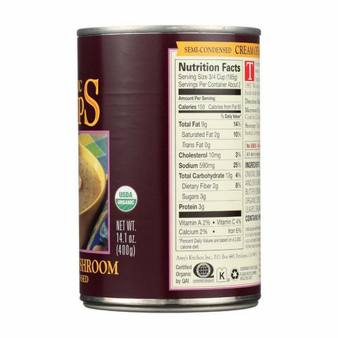 Amys, Organic Semi Condensed Cream Of Mushroom Soup, 14.1 Oz (Case Of 12)