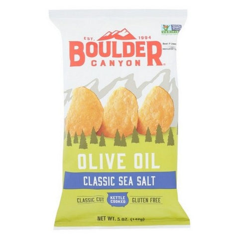 Boulder Canyon, Kettle Chips Classic Sea Salt, 5 Oz (Case Of 12)