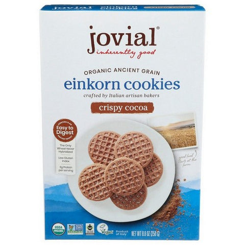 Jovial, Organic Crispy Cocoa Einkorn Cookies, 8.8 Oz (Case Of 12)