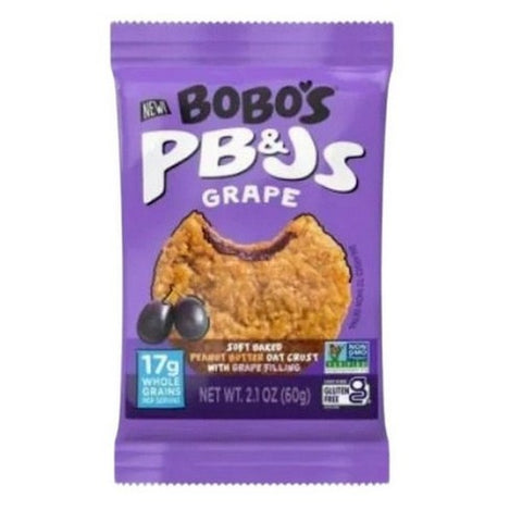 Bobo's Oat Bars, Peanut Butter And Jelly Grape, 2.1 Oz (Case Of 12)