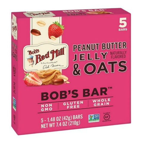 Bobs Red Mill, Peanut Butter Jelly And Oats Bar, 7.4 Oz (Case Of 6 )