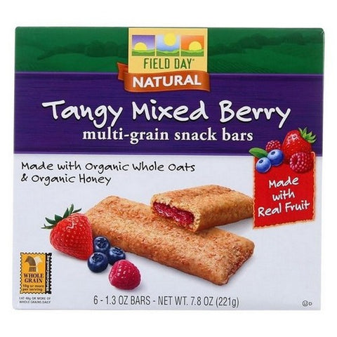 Field Day, Mixed Berry Multi Grain Snack Bars, 1.3 Oz X 6 (ase Of 6)