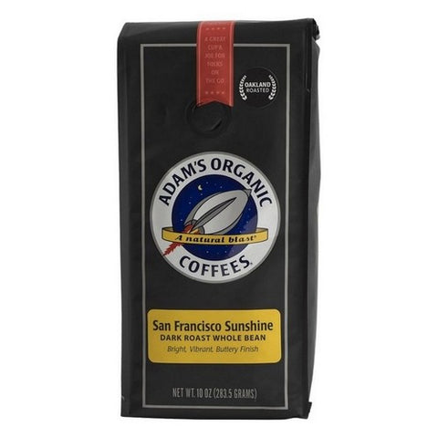 Adams, Organic Coffee San Francisco Sunshine, 10 Oz (Case of 6)