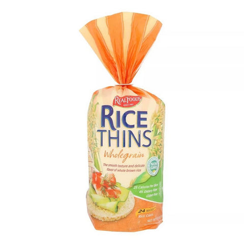 Wholegrain Rice Thins 5.3 Oz (Case Of 6) by Real Foods