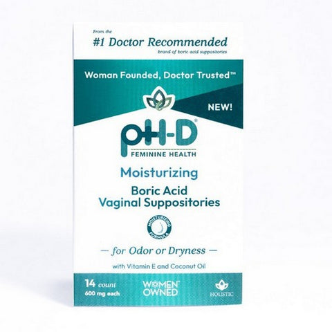 ph-D Feminine Health, Boric Acid Vaginal Suppository, 14 Count