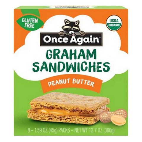 Once Again, Organic Peanut Butter Graham Crackers Sandwiches, 1.59 Oz