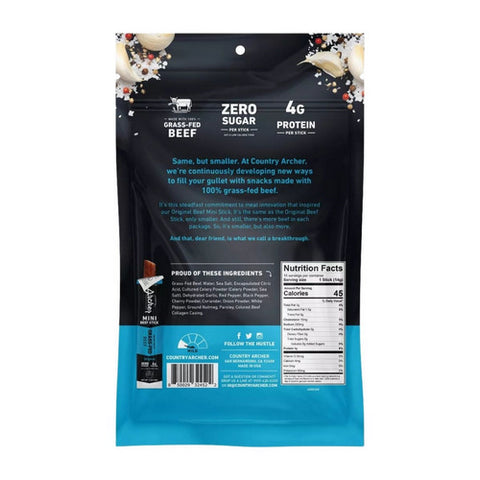 Country Archer, Original Minis Grass Fed Beef Sticks, 8 Oz (Case Of 8)