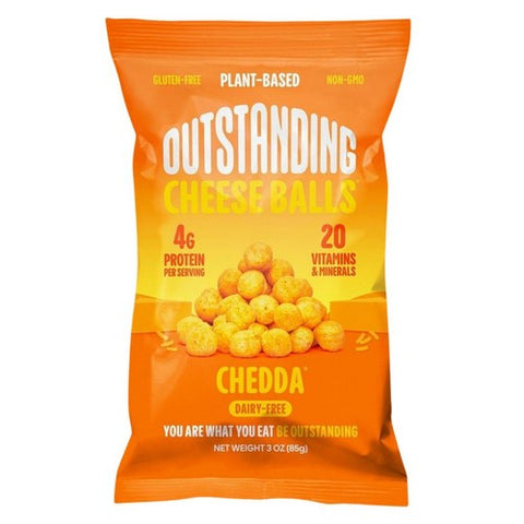 Outstanding, Cheese Balls Chedda, 3 Oz (Case Of 8)