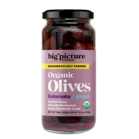 Big Picture Foods, Organic Kalamata Pitted Olives, 7.8 Oz (Case Of 8)