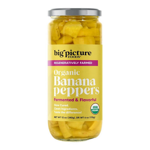 Big Picture Foods, Organic Banana Pepper Rings, 12 Oz (Case Of 8)